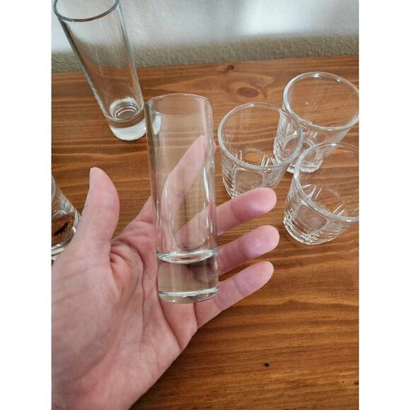 Shot glasses bundle of 6 moose hazard sign barware drinking bar - Picture 3 of 4